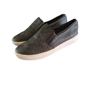 Michael Kors Textured Black and Cream Slip-Ons